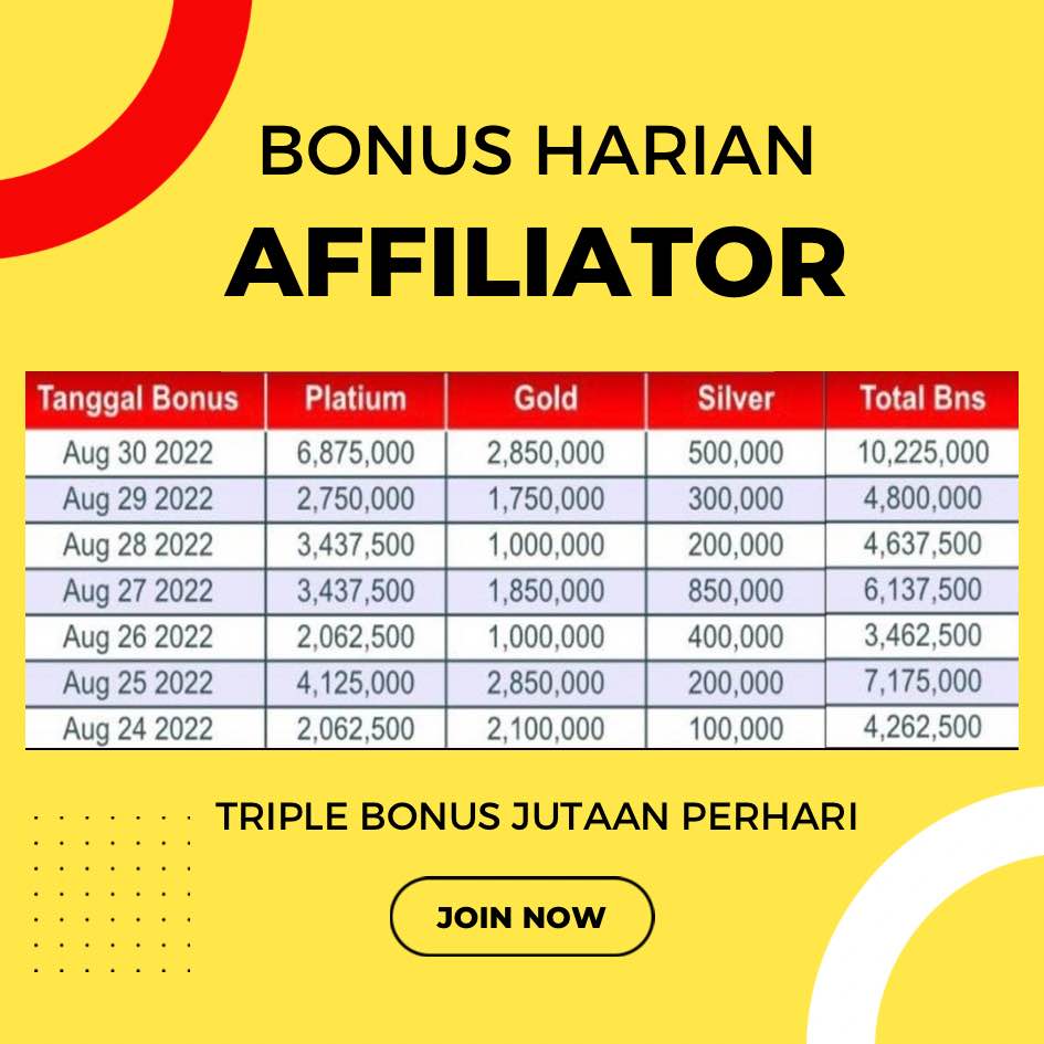Bonus Jutaan Perhari