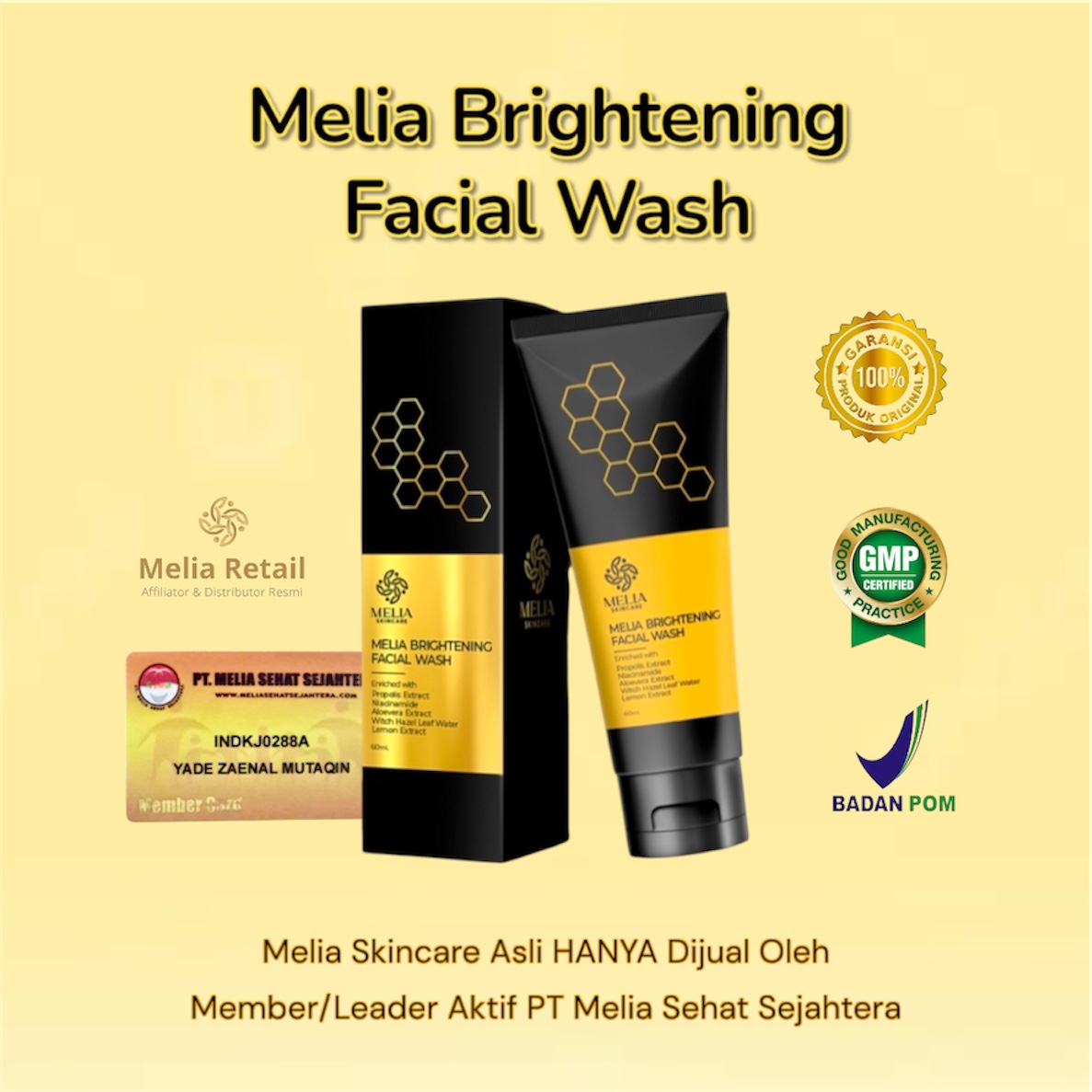 Melia Brightening Facial Wash