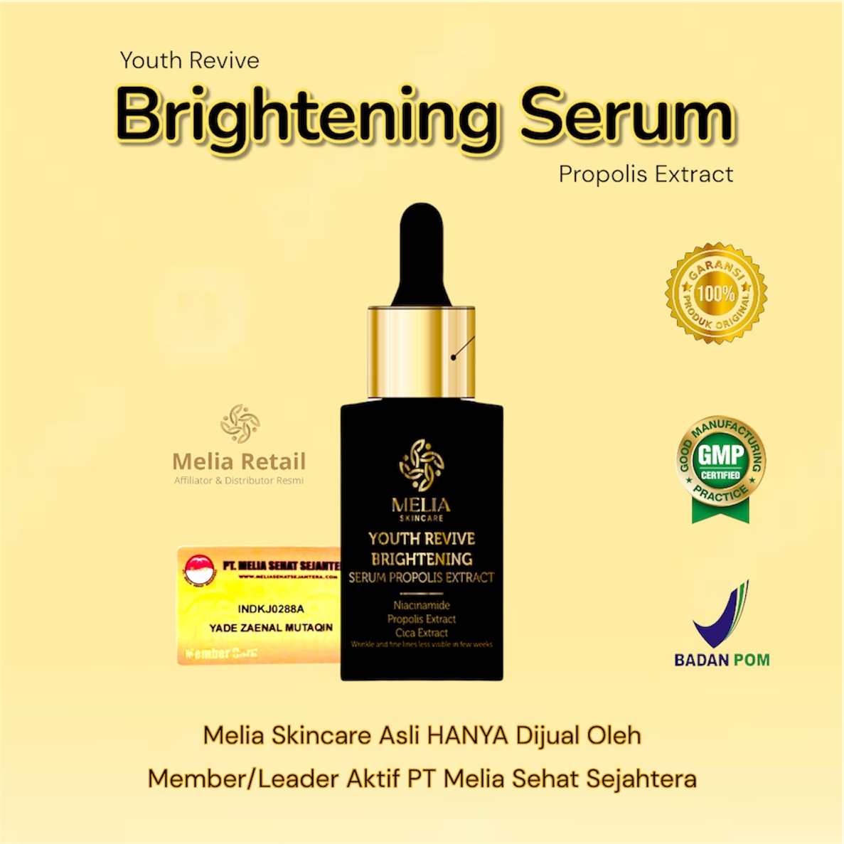 Melia Youth Revive Brightening Serum Propolis Extract
