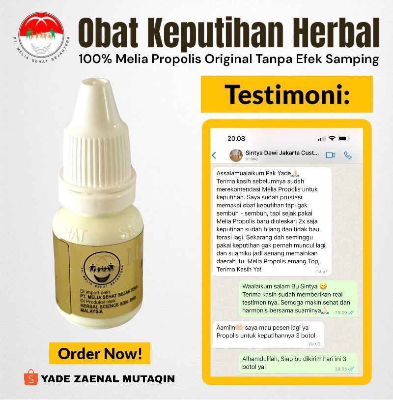 Testimoni Melia Propolis Untuk Keputihan