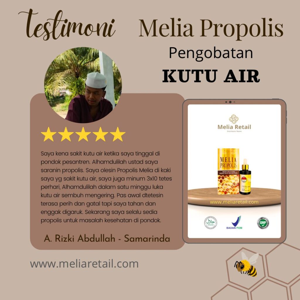Testimoni Propolis Untuk Kutu Air