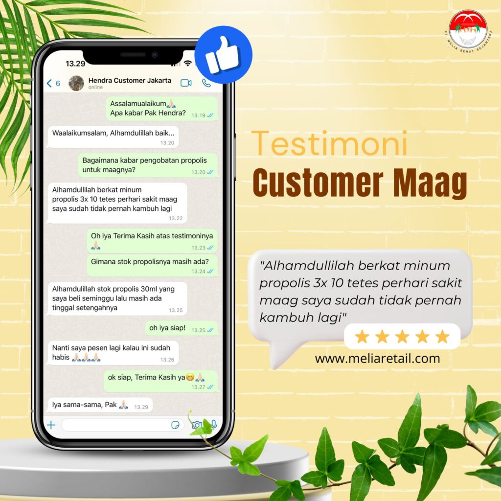 Testimoni Propolis Untuk Maag
