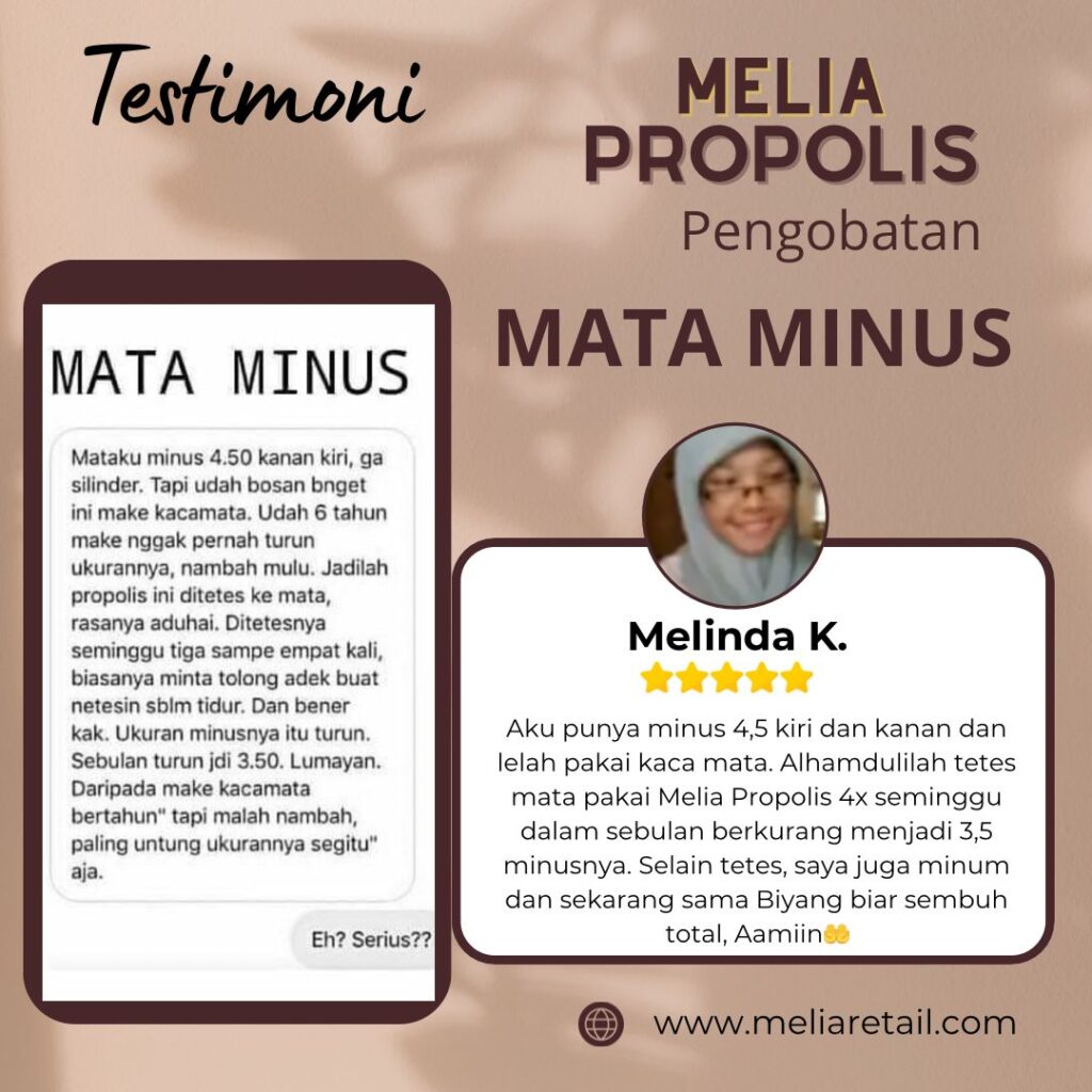 Testimoni Propolis Untuk Mata Minus