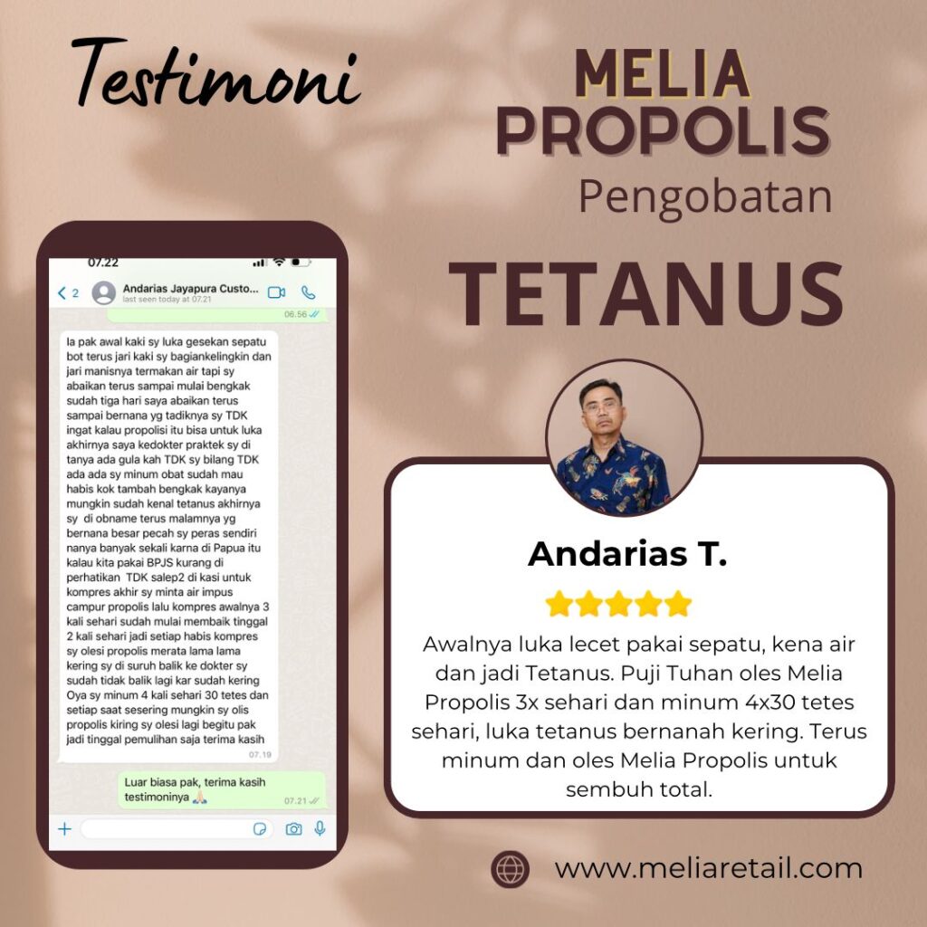 Testimoni Propolis Untuk Tetanus