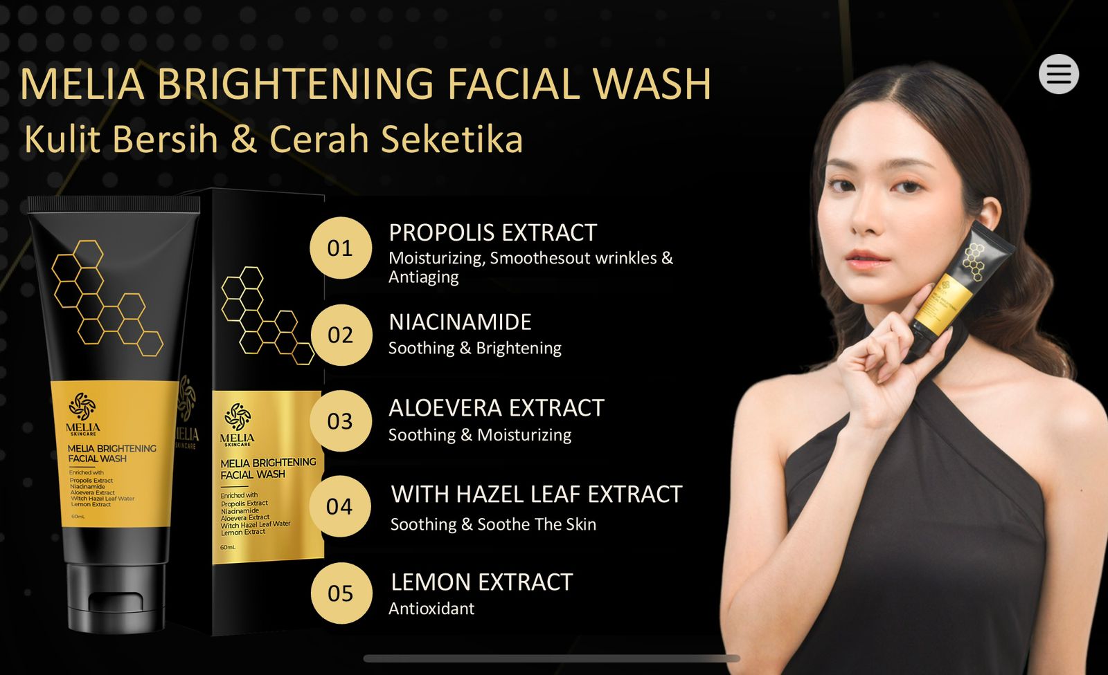 Melia Brightening Facial Wash