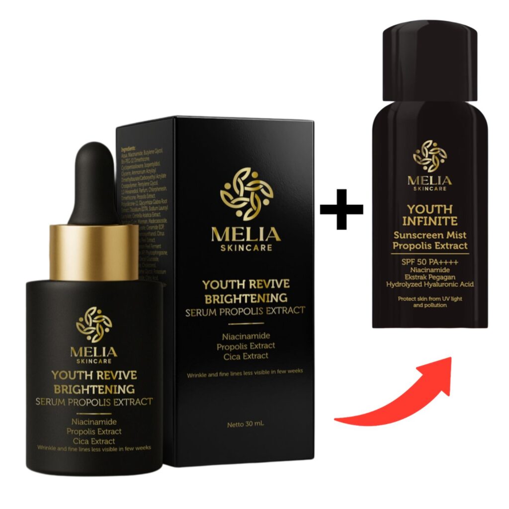 Melia Brightening Serum + Melia Sunscreen Mist