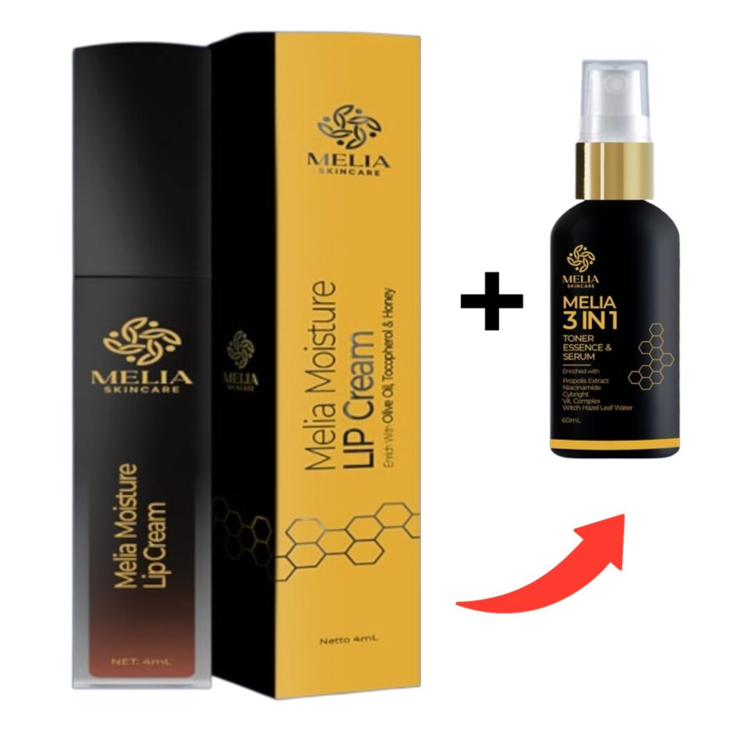 Melia Lip Cream + Melia 3 In 1 Toner, Essence, Serum